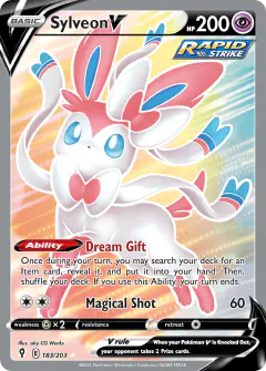 Sylveon V 183/203 Rare Ultra card from Evolving Skies