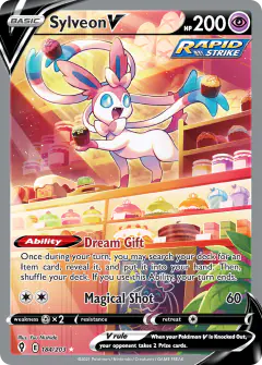Sylveon V 184/203 Rare Ultra card from Evolving Skies