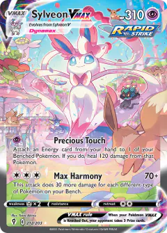 Sylveon VMAX 212/203 Rare Rainbow card from Evolving Skies
