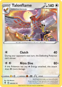 Talonflame 140/203 Rare card from Evolving Skies