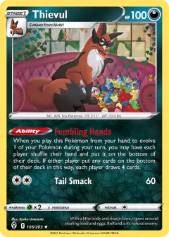 Thievul 105/203 Rare card from Evolving Skies