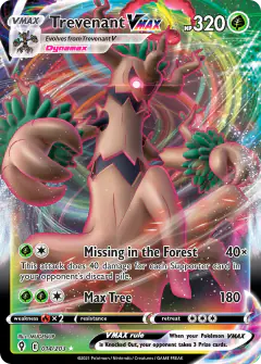Trevenant VMAX 014/203 Rare Holo VMAX card from Evolving Skies
