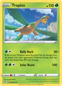 Tropius 006/203 Rare card from Evolving Skies