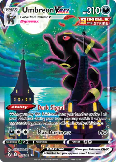Umbreon VMAX 215/203 Rare Rainbow card from Evolving Skies