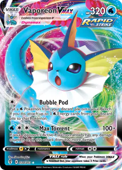Vaporeon VMAX 030/203 Rare Holo VMAX card from Evolving Skies