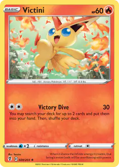 Victini 020/203 Rare Holo card from Evolving Skies