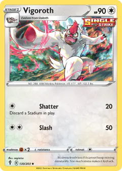 Vigoroth 130/203 Uncommon card from Evolving Skies