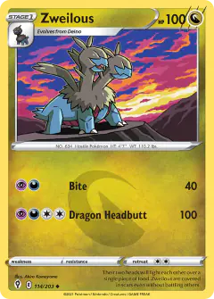 Zweilous 114/203 Uncommon card from Evolving Skies