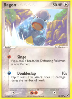 Bagon 52/107 Common card from EX Deoxys