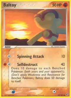 Baltoy 53/107 Common card from EX Deoxys