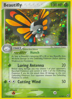 Beautifly 2/107 Rare Holo card from EX Deoxys