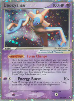 Deoxys ex 97/107 Rare Holo EX card from EX Deoxys