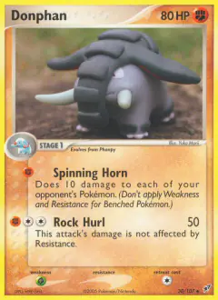 Donphan 30/107 Uncommon card from EX Deoxys