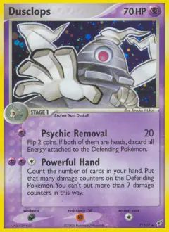 Dusclops 7/107 Rare Holo card from EX Deoxys
