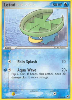 Lotad 63/107 Common card from EX Deoxys