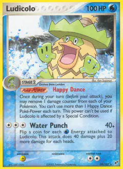 Ludicolo 19/107 Rare card from EX Deoxys