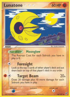 Lunatone 36/107 Uncommon card from EX Deoxys