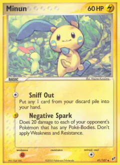 Minun 41/107 Uncommon card from EX Deoxys