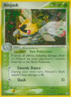 Ninjask 13/107 Rare Holo card from EX Deoxys