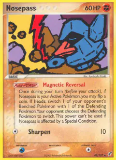 Nosepass 42/107 Uncommon card from EX Deoxys