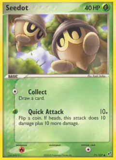 Seedot 71/107 Common card from EX Deoxys