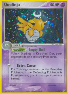 Shedinja 14/107 Rare Holo card from EX Deoxys