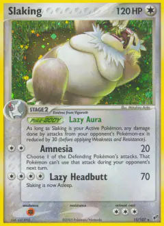 Slaking 15/107 Rare Holo card from EX Deoxys