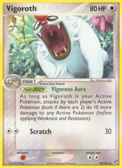 Vigoroth 50/107 Uncommon card from EX Deoxys