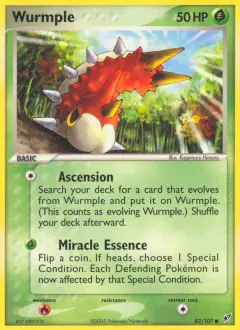 Wurmple 82/107 Common card from EX Deoxys