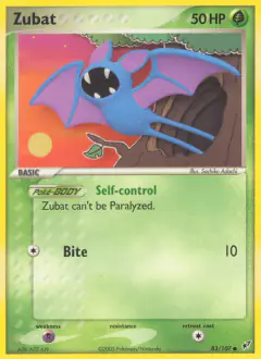 Zubat 83/107 Common card from EX Deoxys