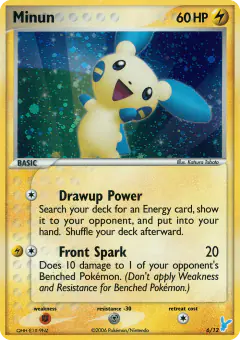 Minun 6/12 Common card from EX Trainer Kit 2 Minun
