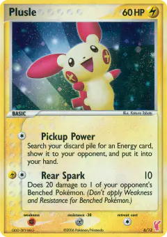 Plusle 6/12 Rare card from EX Trainer Kit 2 Plusle