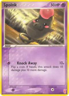 Spoink 7/12 Common card from EX Trainer Kit 2 Plusle