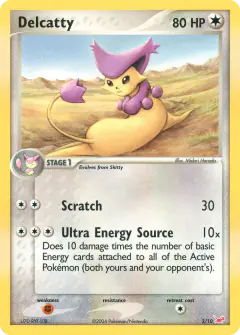 Delcatty 3/10 Common card from EX Trainer Kit Latias