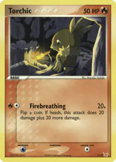 Torchic 7/10 Common card from EX Trainer Kit Latias