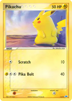 Pikachu 6/10 Common card from EX Trainer Kit Latios