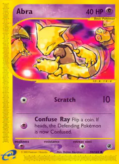 Abra 93/165 Common card from Expedition Base Set