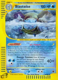 Blastoise 4/165 Rare Holo card from Expedition Base Set