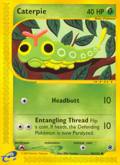 Caterpie 96/165 Common card from Expedition Base Set
