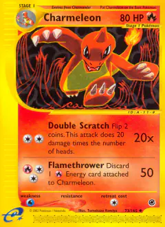Charmeleon 73/165 Uncommon card from Expedition Base Set