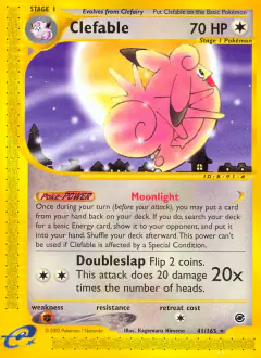 Clefable 41/165 Rare card from Expedition Base Set