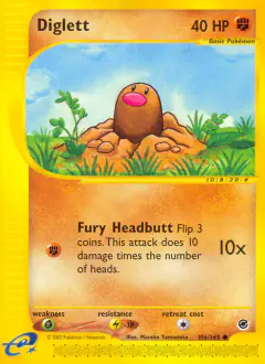 Diglett 106/165 Common card from Expedition Base Set