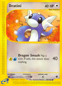 Dratini 107/165 Common card from Expedition Base Set