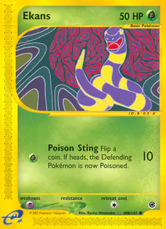 Ekans 108/165 Common card from Expedition Base Set