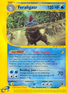 Feraligatr 47/165 Rare card from Expedition Base Set