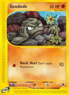 Geodude 110/165 Common card from Expedition Base Set