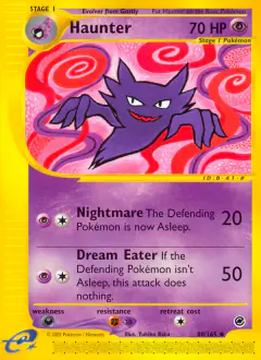 Haunter 80/165 Uncommon card from Expedition Base Set