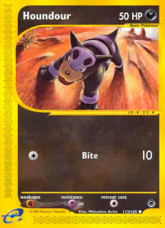 Houndour 113/165 Common card from Expedition Base Set