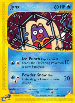 Jynx 83/165 Uncommon card from Expedition Base Set