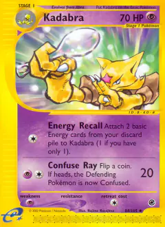 Kadabra 84/165 Uncommon card from Expedition Base Set